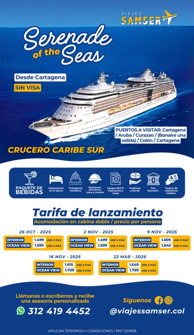 Viajes Samser - Boletos aéreos y paquetes turísticos - Cruceros